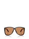 Miu Miu Logo Geometric Sunglasses In Brown