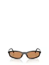 Miu Miu 0mu A06s Rectangular Acetate Sunglasses In Black