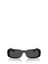 Miu Miu Rectangle-frame Tinted Sunglasses In Black