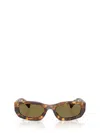 Miu Miu Rectangle-frame Sunglasses In Brown
