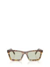 Miu Miu Mua05s Rectangular Acetate Sunglasses In Brown