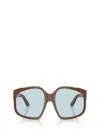 Miu Miu Womens Brown Mu A07s Irregular-frame Acetate Sunglasses In Brown