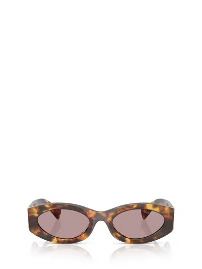 Miu Miu 0mu 11ws Miu Glimpse 14l20i Havana Sunglasses In Brown
