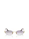 Miu Miu Round-frame Sunglasses In Gold
