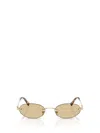 Miu Miu Eyewear Oval Frame Sunglasses In Gold