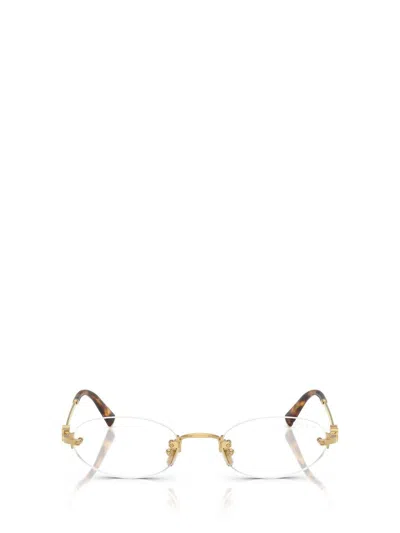 Miu Miu Eyewear Sunglasses In Gold