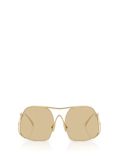 Miu Miu Eyewear Sunglasses In Gold