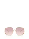 Miu Miu Mu A57s 57mm Gradient Square Sunglasses In Brown
