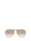 Miu Miu Mu A56s Metal Aviator Sunglasses In Gold