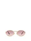 Miu Miu Womens Gold Mu 52ys Round-frame Tinted-lens Metal Sunglasses In Gold