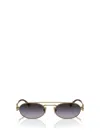 Miu Miu Womens Gold Mu 54zs Oval-frame Metal Sunglasses In Gold