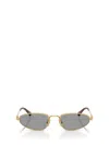 Miu Miu Logo Lettering Oval Sunglasses In Gray