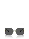 Miu Miu Mu 54ys 80 Rimless Titanium Wrap Sunglasses In Gold