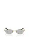 Miu Miu Miu Regard Geometric Sunglasses In Gold