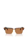 Miu Miu Square-frame Tortoiseshell Acetate And Gold-tone Sunglasses In Multi