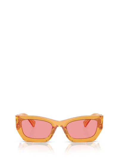 Miu Miu Eyewear Sunglasses In Orange Transparent