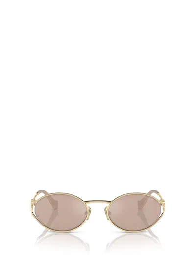 Miu Miu Eyewear Sunglasses In Pale Gold