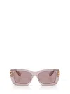 Miu Miu Mu 07ys Logo Acetate Rectangle Sunglasses In Purple