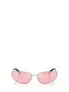 Miu Miu Rectangular Sunglasses In Purple