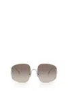 Miu Miu Womens Silver Mu A57s Square-frame Metal Sunglasses In Metallic
