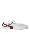 Miu Miu Fabric And Suede Gymnasium Ballet Flats In White