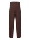 Miu Miu Womens Cacao Drawstring Striped-panel Stretch-woven Trousers In Brown