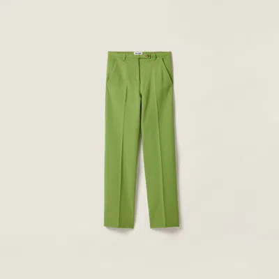 MIU MIU FABRIC STITCH KNIT PANTS
