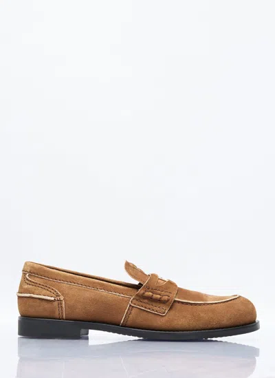 MIU MIU FADED SUEDE LOAFERS