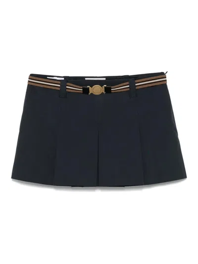 Miu Miu Falda Semilarga - Beis Claro In Black