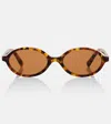 Miu Miu Havana Chiaro Acetate Sunglasses In Brown