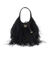Miu Miu Women's Embellished Satin Handbag In Black