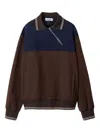 Miu Miu Oversized Two-tone Knit Sweater In Multi
