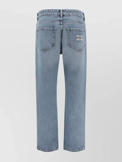 Miu Miu Figure Accentuating High Waist Straight Jeans