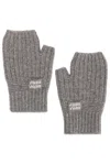 Miu Miu Fingerless Mittens In Grey
