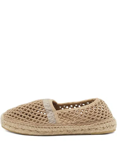 Pre-owned Miu Miu Fishnet Espadrille Flats
