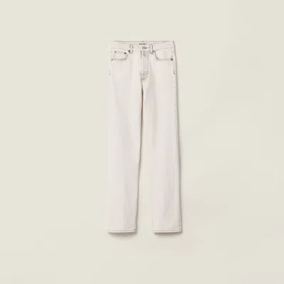 Miu Miu Five-pocket Denim Jeans In White