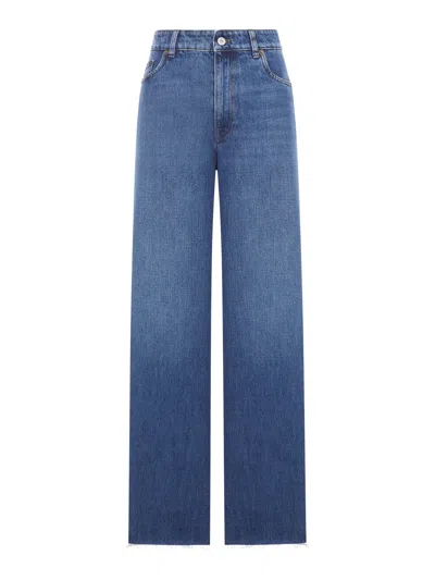 Miu Miu Five-pocket Denim Trousers In Blue