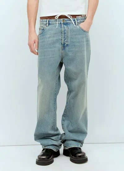 Miu Miu Five Pocket Jeans In Blue