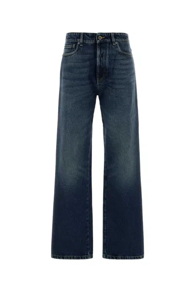 Miu Miu Five-pocket Loose Fit Denim Jeans In Blue