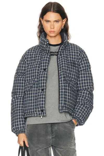 MIU MIU FLANELLA PONGE PIUMINO REV JACKET