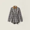 Miu Miu Flannel Mini-dress In Gray