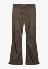 Miu Miu Flared Technical Pants In Brown