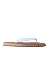Miu Miu Logo Rubber Thong Sandals Notched Sole In Blue
