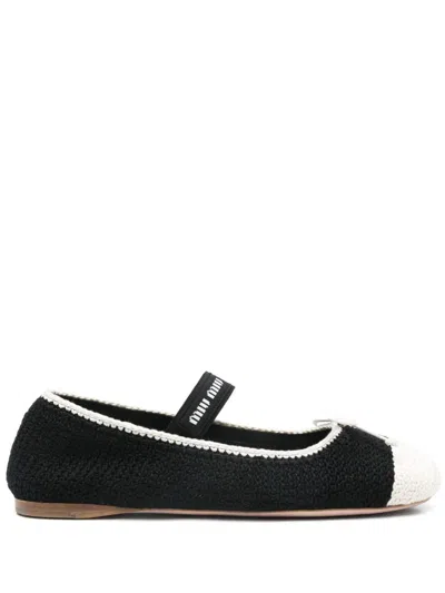 MIU MIU MIU MIU FLAT SHOES