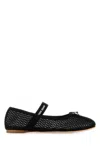 Miu Miu Mesh-design Ballet Flats In Black