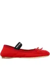 Miu Miu Flat Shoes In Red