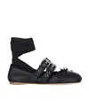Miu Miu Flat-soled Ballet Shoes In Black