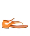 Miu Miu Leather Thong Sandals Patent Finish