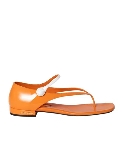 Miu Miu Flat Thong Sandals