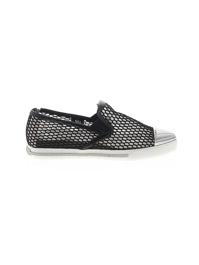 Pre-owned Miu Miu Flats In Black